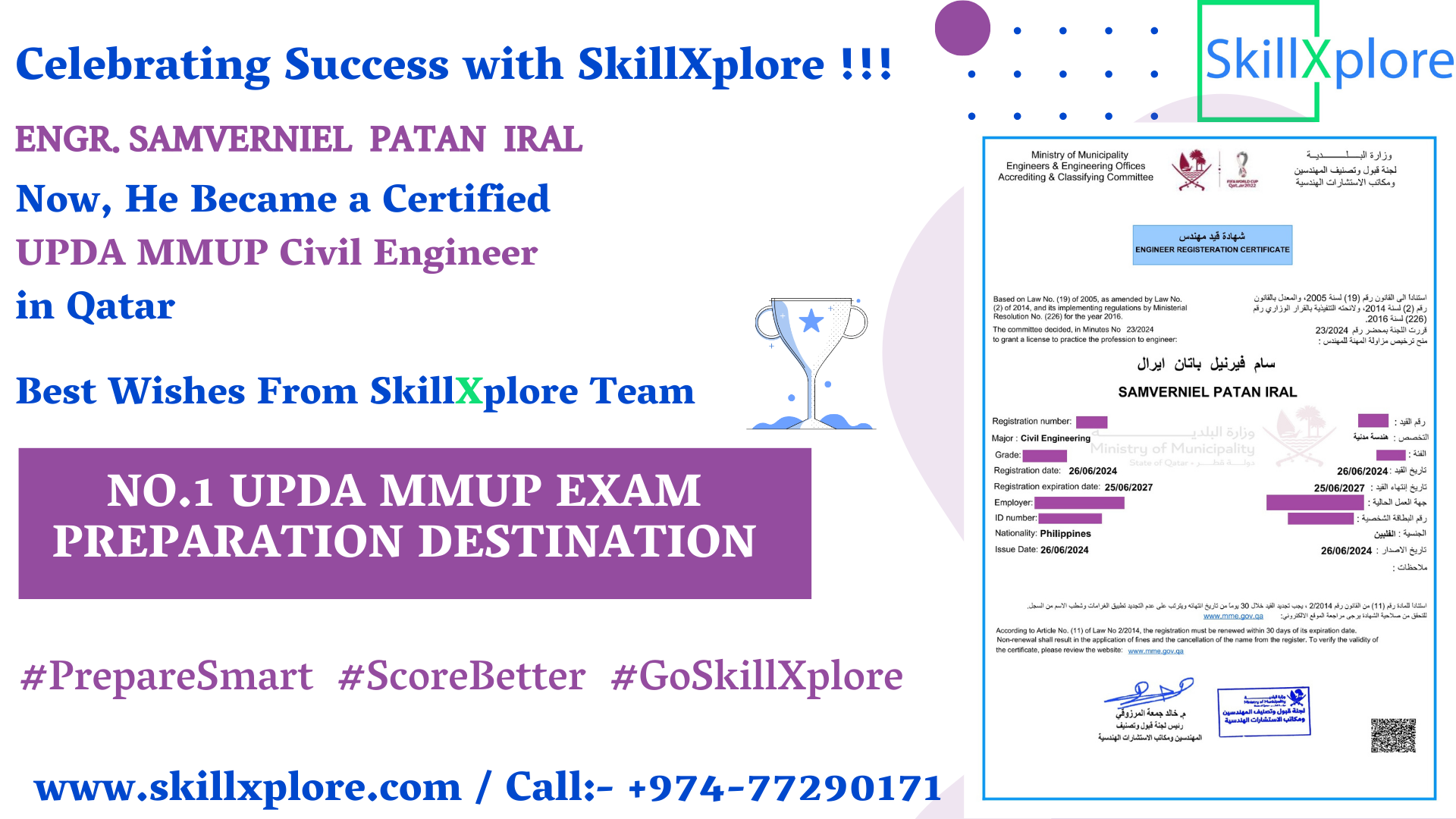 UPDA MMUP Civil Exam Training Qatar